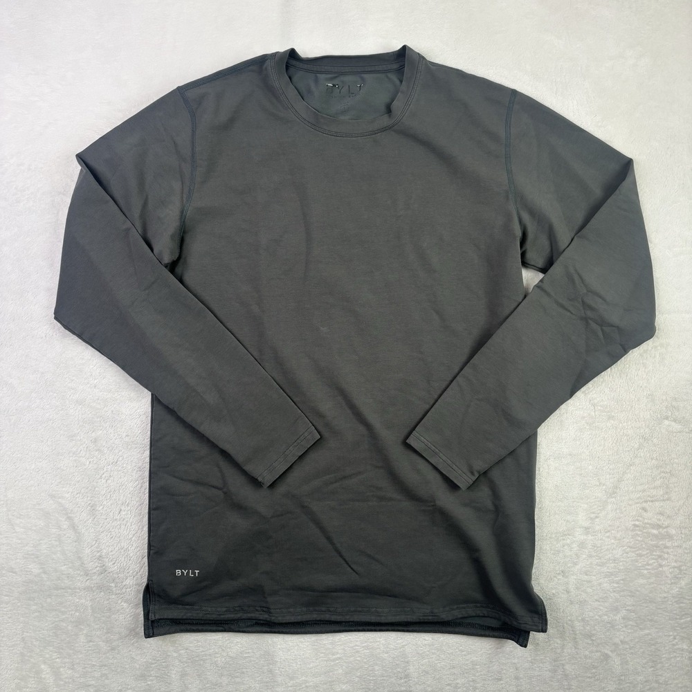Bylt Lux Grey Long Sleeve Activewear Athletifc Top Men's Small